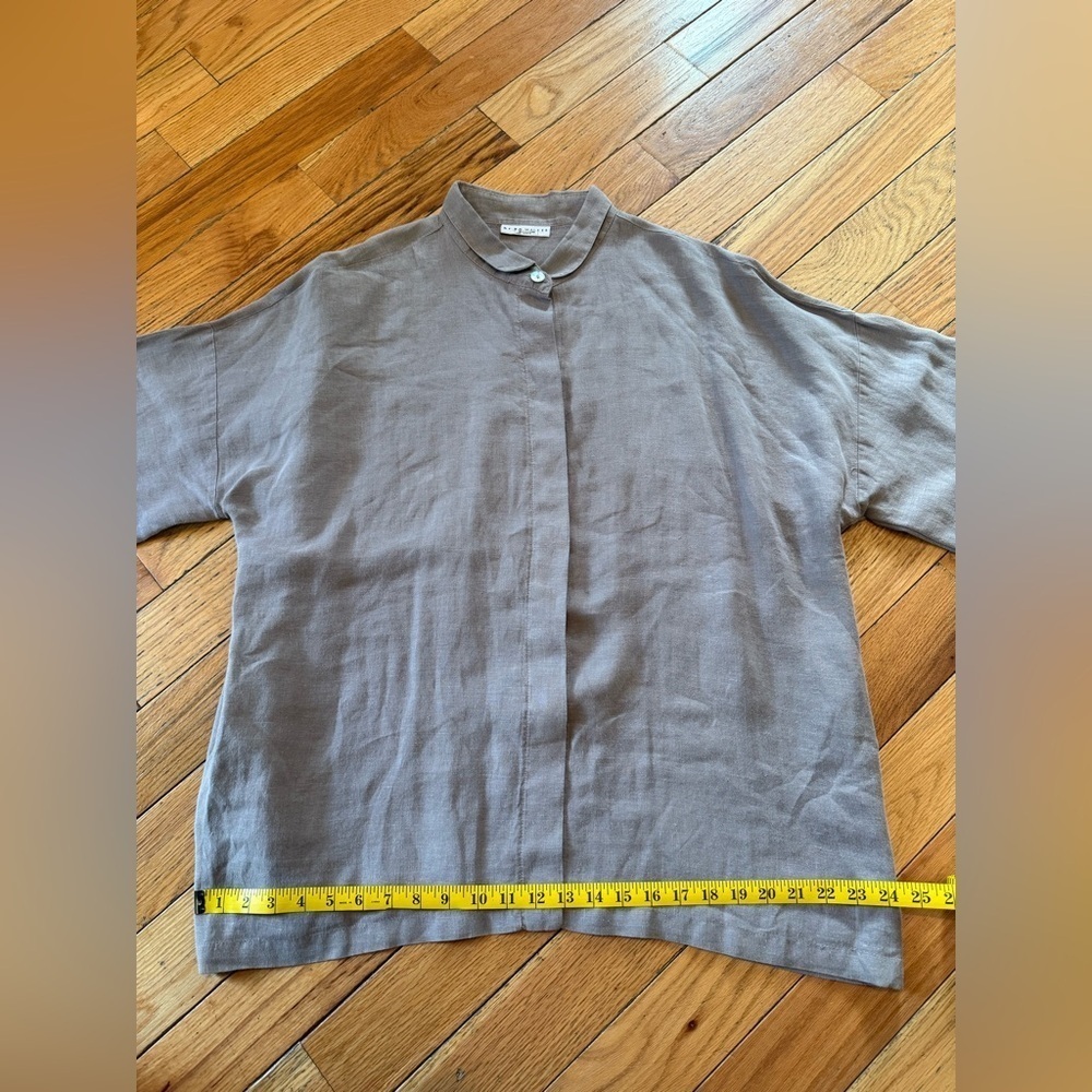 Bryn Walker Tunic Top Shirt Blouse Womens Size XL Oversize Boxy Lagenlook Linen - Picture 11 of 12